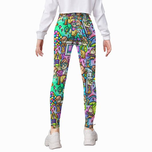 Balloon House Adventure Scenes - Kid's Leggings