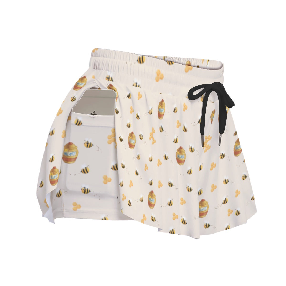 Sweet Hunny Pot & Bees - Women's Flowy Pocket Shorts