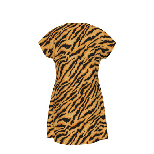 Animal Print - Tiger - Women's T-Shirt Dress