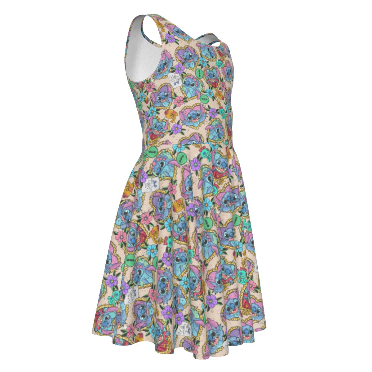 Tattoo Hearts Island Mischief - Kid's Sleeveless Skater Dress