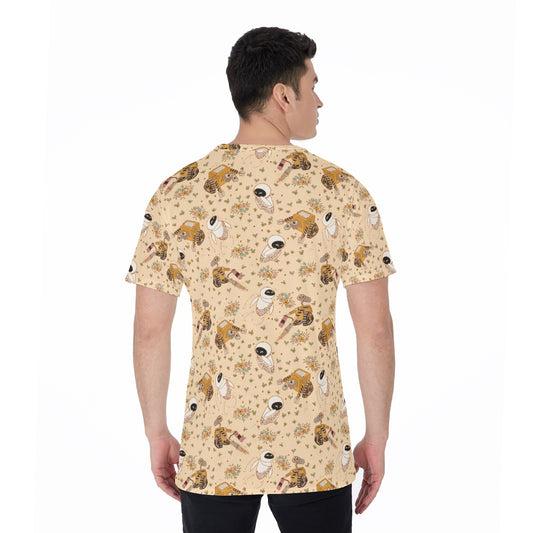 Botanical Robot Love Story - Men's Short Sleeve T-Shirt