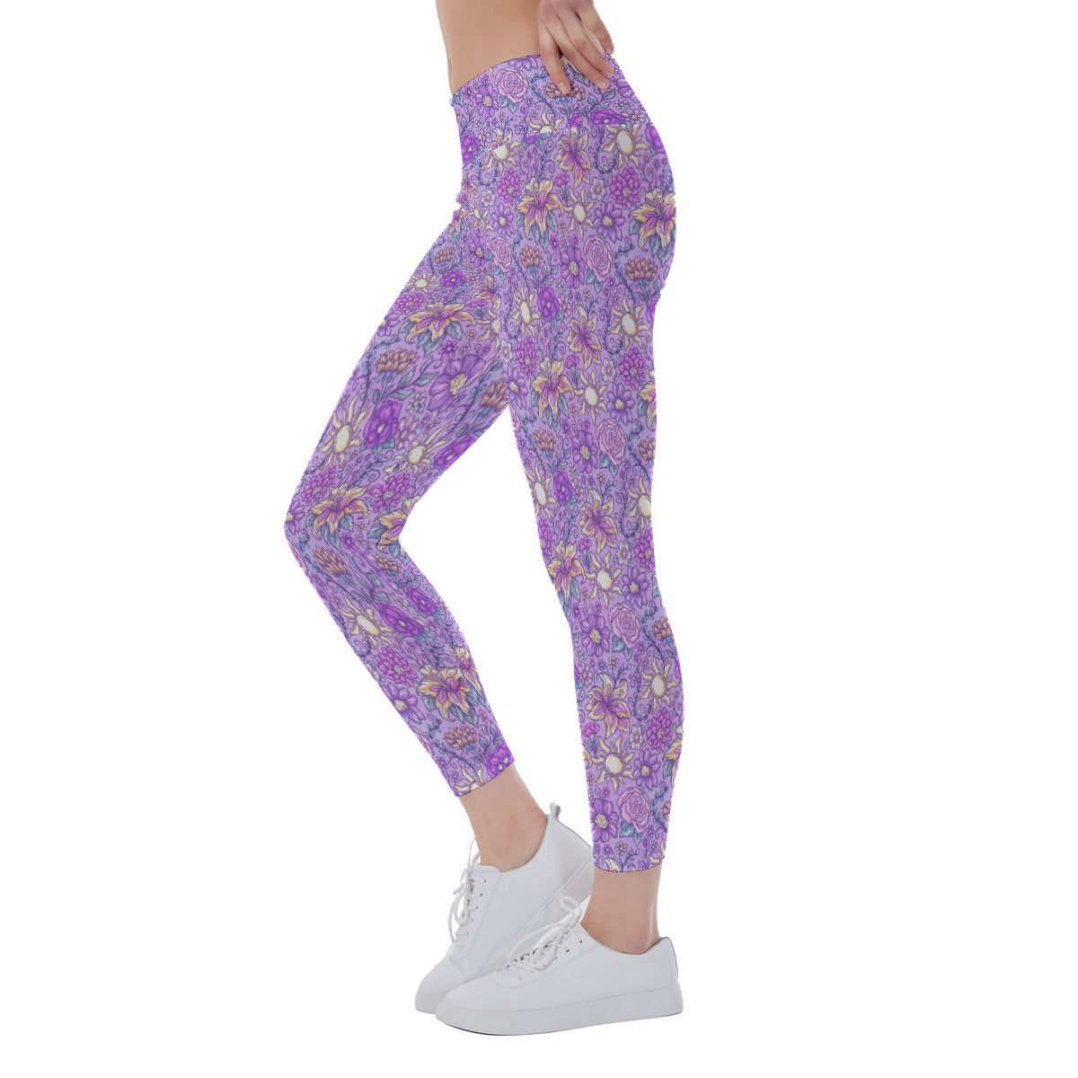 Fairytale Florals – Radiant Sunlight - Women's Yoga Leggings