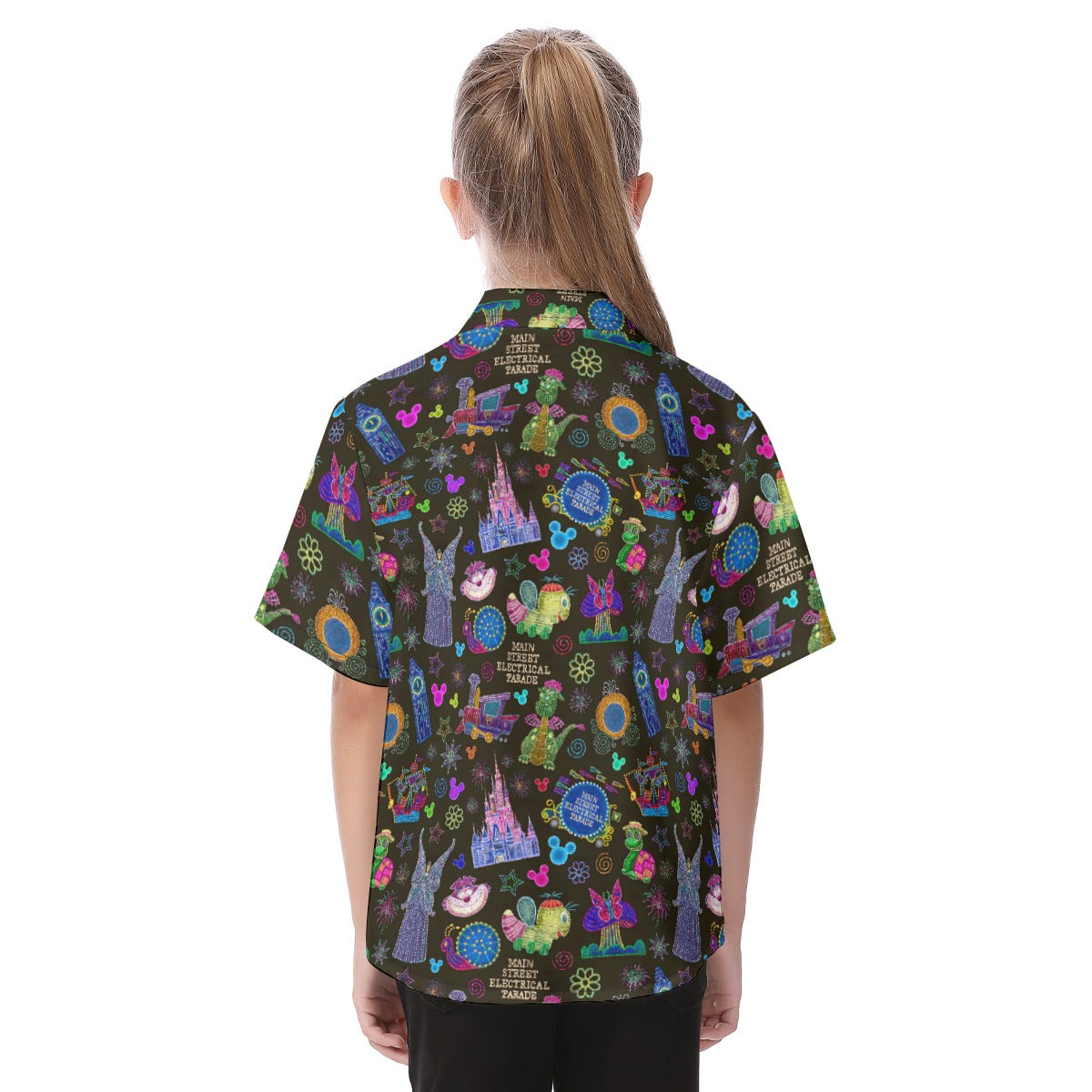 Main Street Neon Parade - Kid's Hawaiian Button Up Shirt