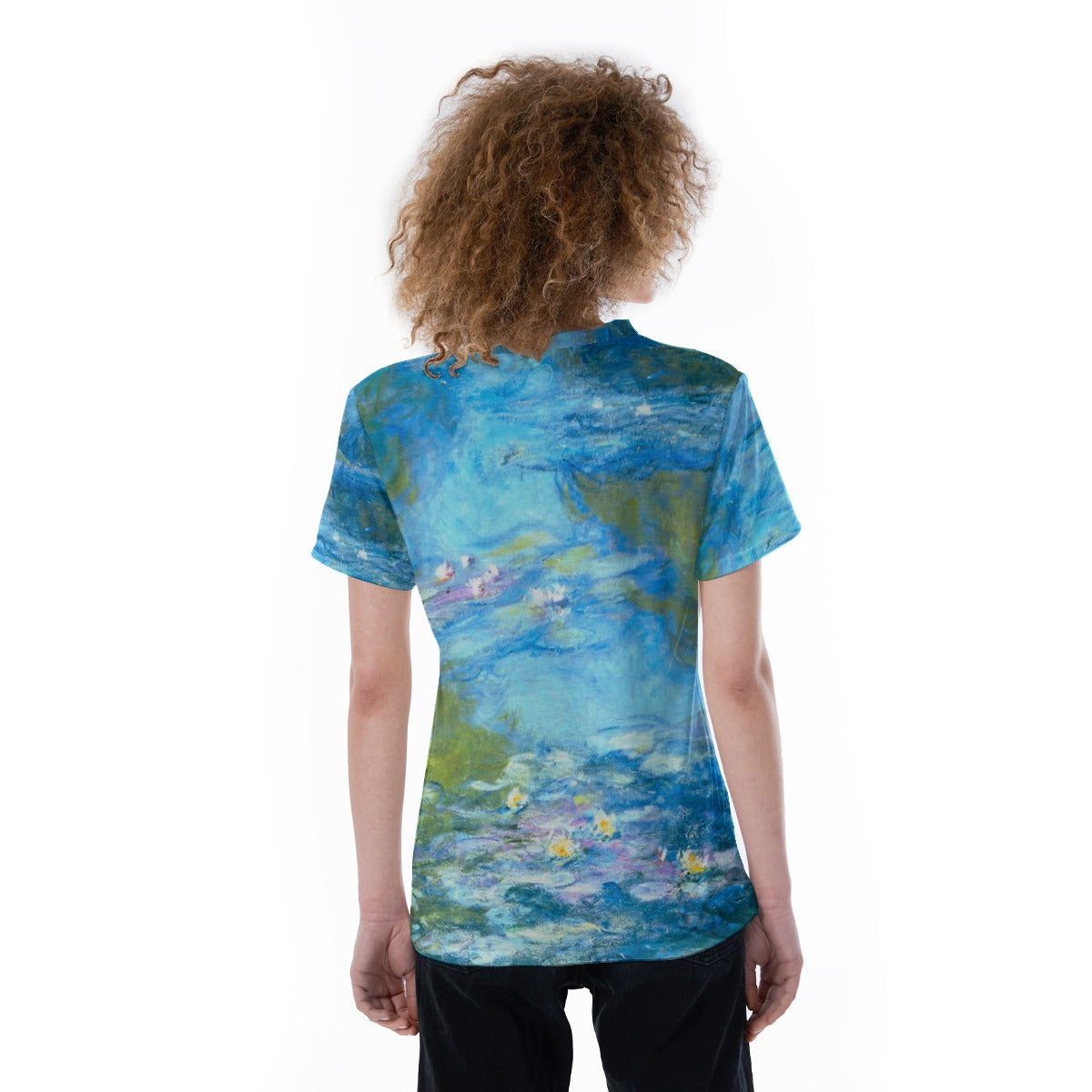 Monet Water Lillies - Women's Short Sleeve V-Neck T-Shirt