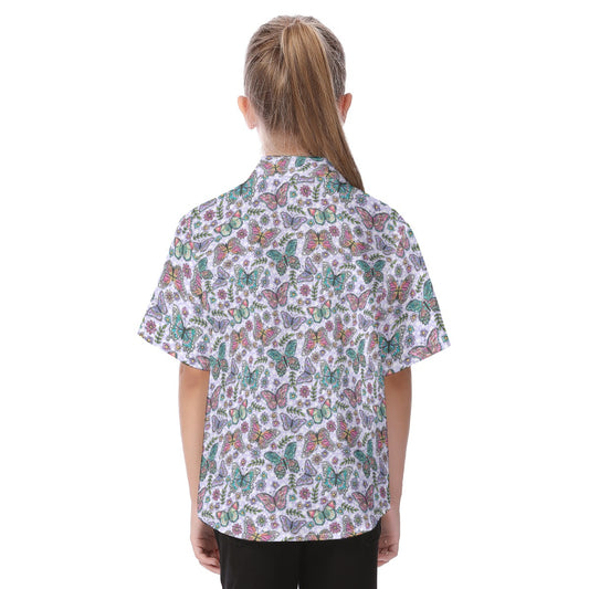 Butterfly Magic - Kid's Hawaiian Button Up Shirt