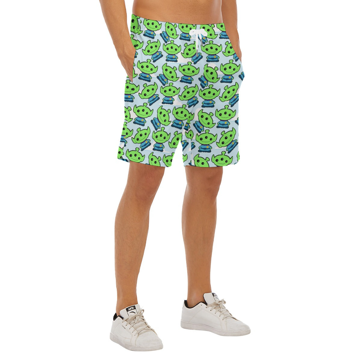 Little Green Space Aliens - Men’s Pocket Beach Shorts