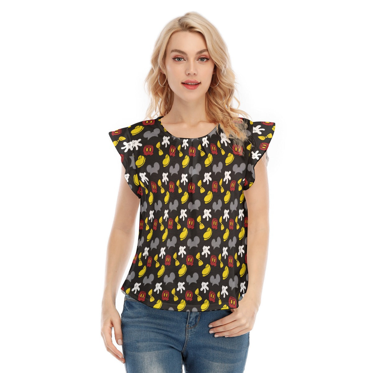 Classic Mouse Style - Women’s Flutter Sleeve Top