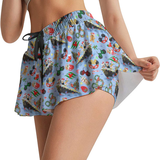 Very Merrytime Christmas Cruise - Women's Flowy Pocket Shorts