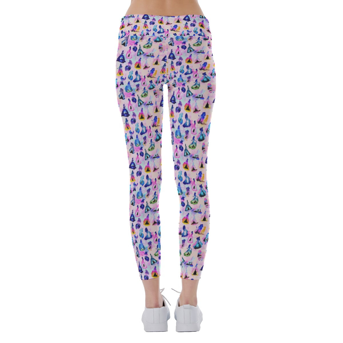 Princess And Classic Animation Silhouettes - Women's Yoga Leggings
