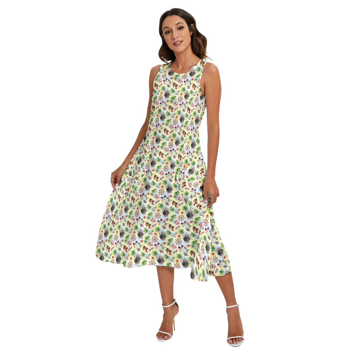 Pirate Night Cruise - Women’s Diagonal Pocket Midi Dress