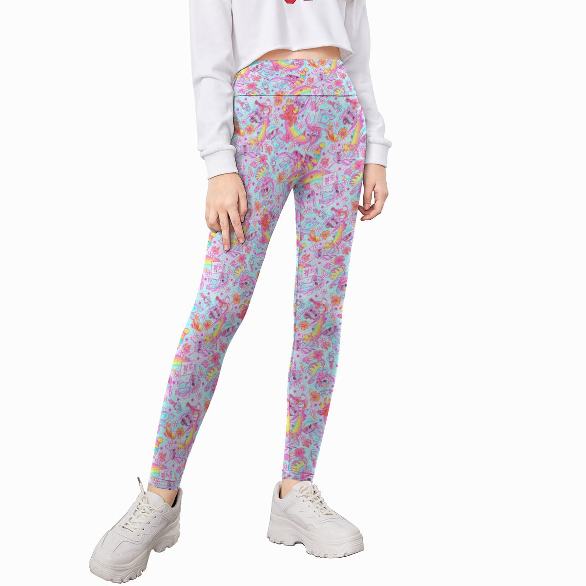 Neon Rainbow Mischief - Kid's Leggings