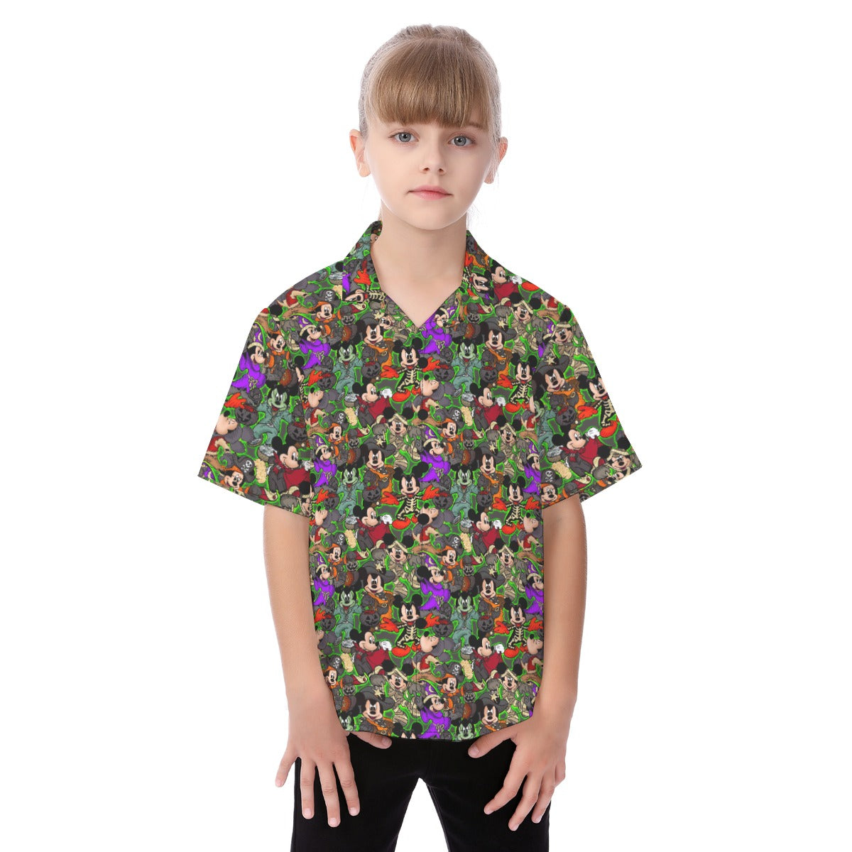 Halloween Costume Mashup - Kid's Hawaiian Button Up Shirt