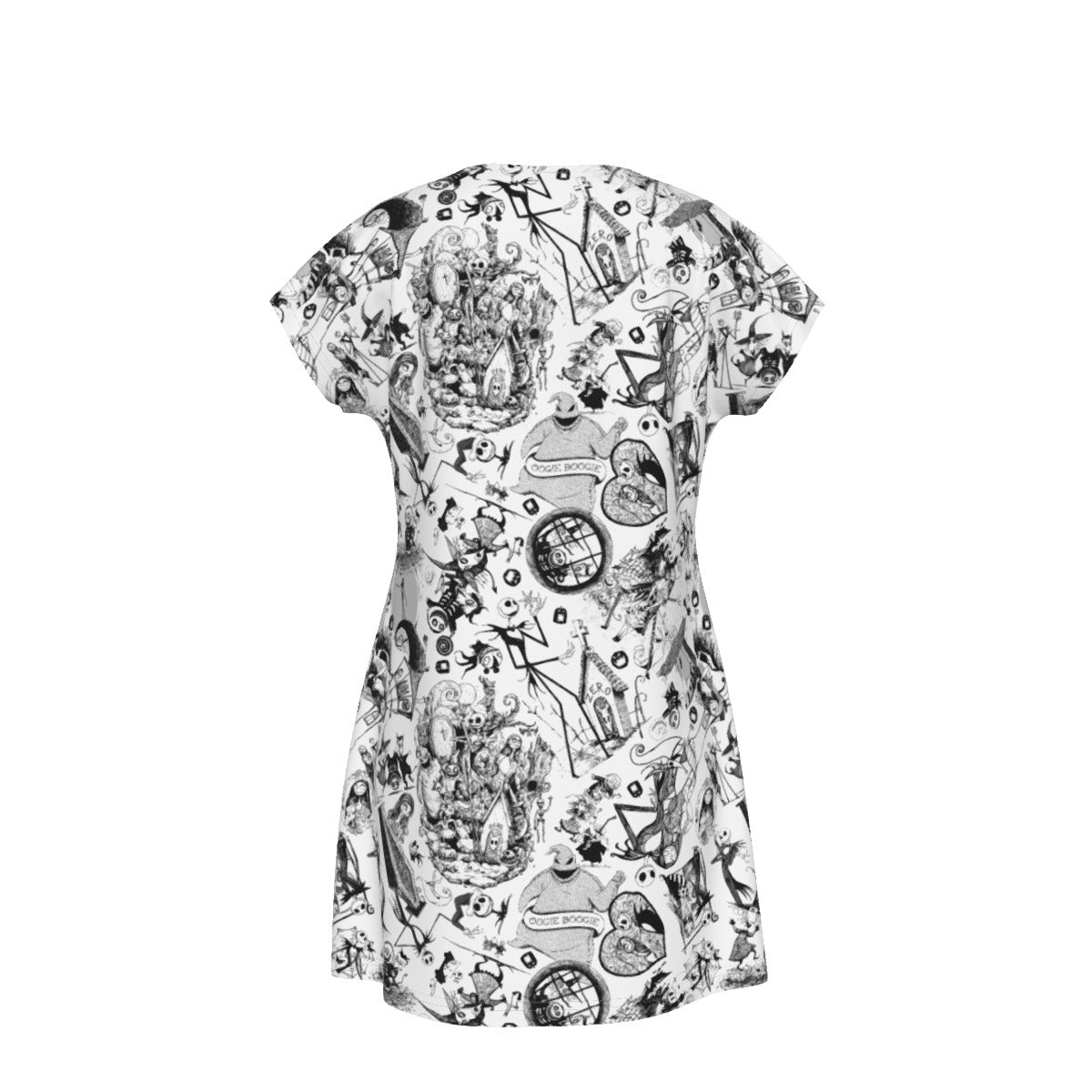Nightmare Halloween Sketches - Women's T-Shirt Dress