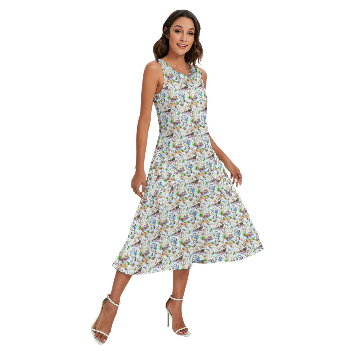 Treasure Voyage Cruise - Women’s Diagonal Pocket Midi Dress