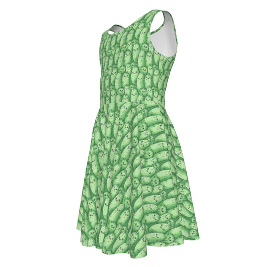Kawaii Pickle Party - Kid's Sleeveless Skater Dress