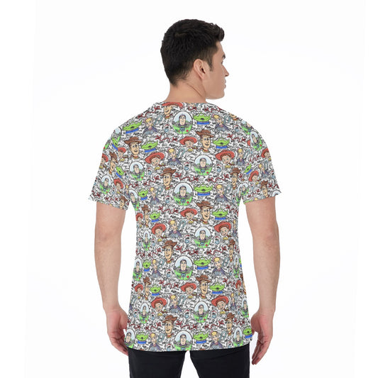 Sketch Autographs of Animated Toy Friends - Men's Short Sleeve T-Shirt