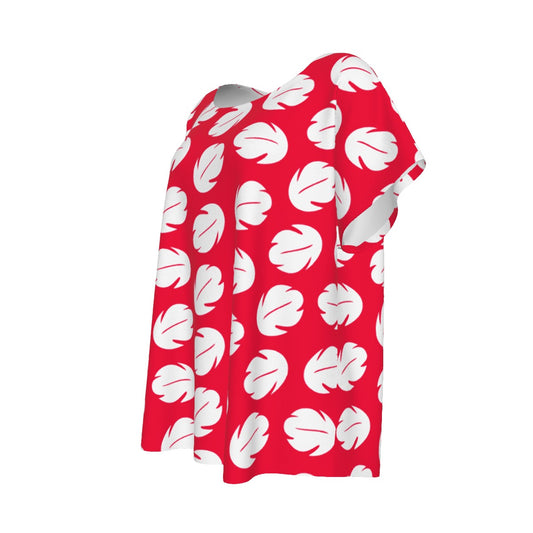 Island Leaf Print - Women’s Relaxed Fit Scoop Tee