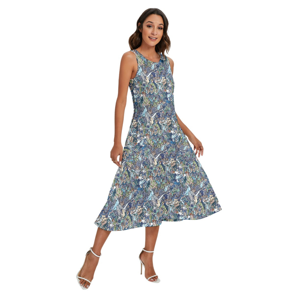 Magical Skybound Adventure - Women’s Diagonal Pocket Midi Dress