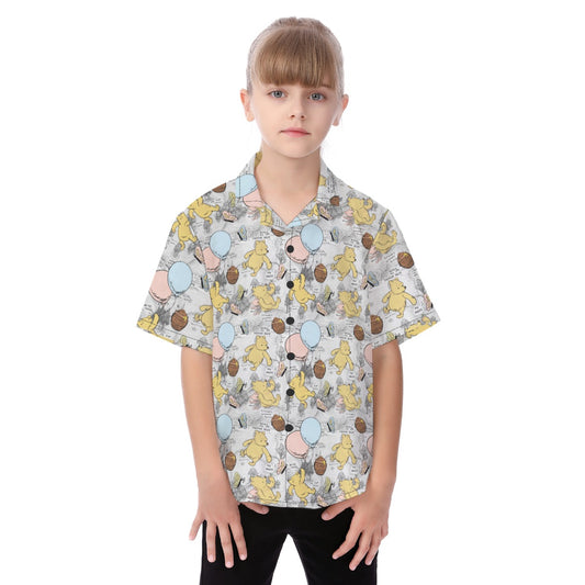 Silly Old Bear - Kid's Hawaiian Button Up Shirt