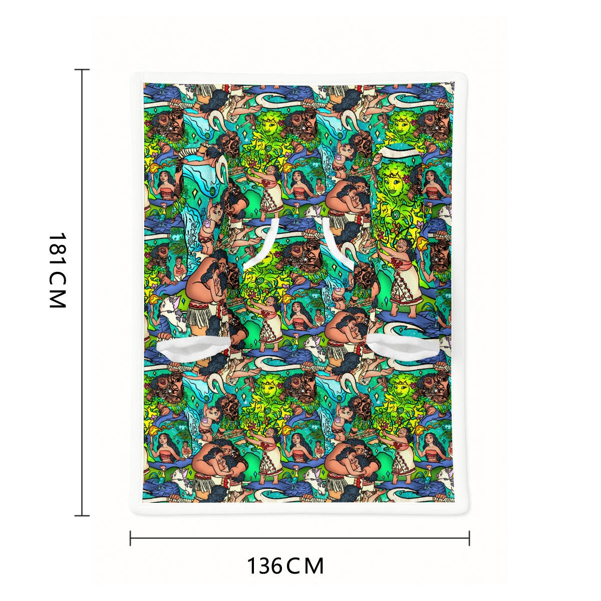 Ocean Voyager Storybook Scenes - Wearable Blanket Hoodie