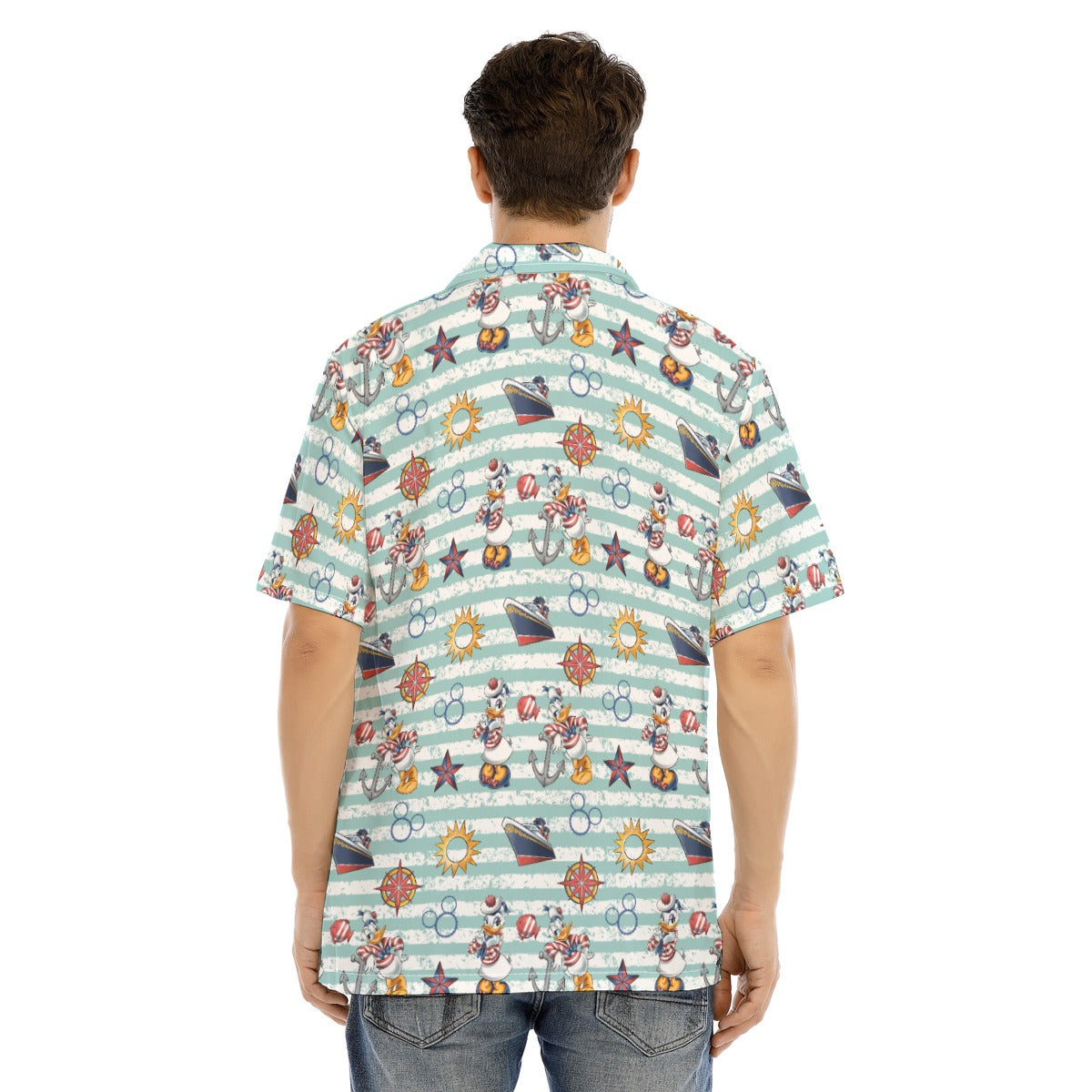 Sailor Duo on Deckaisy - Men's Hawaiian Button Up Shirt