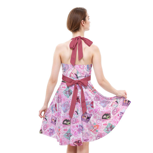 Poisoned Heart Villaintine - Women's Halter Vintage Pocket Dress