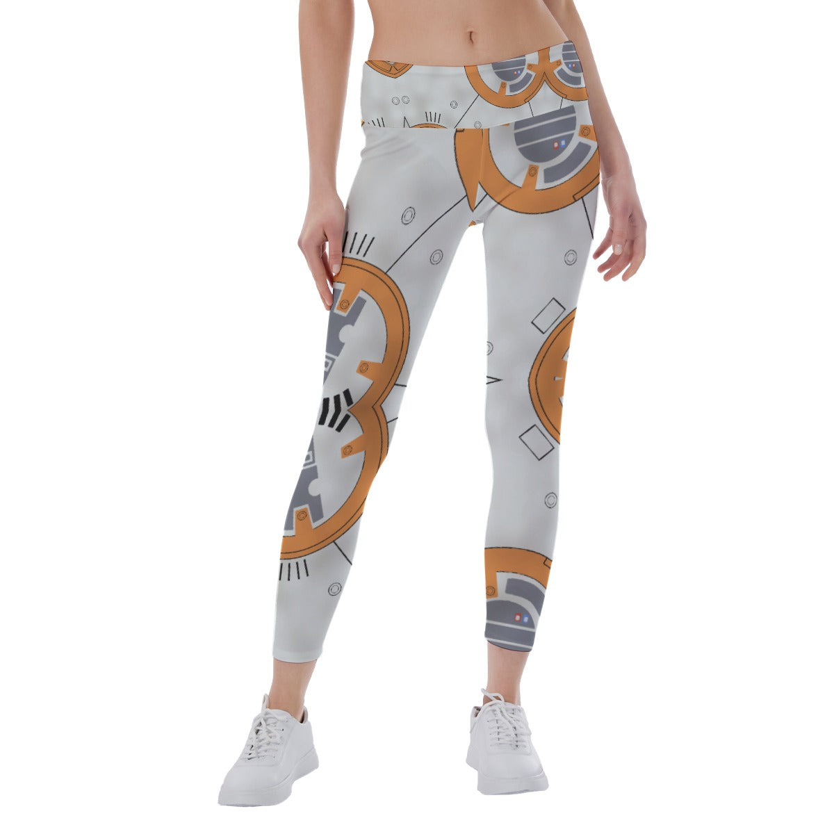 Little Round Droid - Women's Yoga Leggings