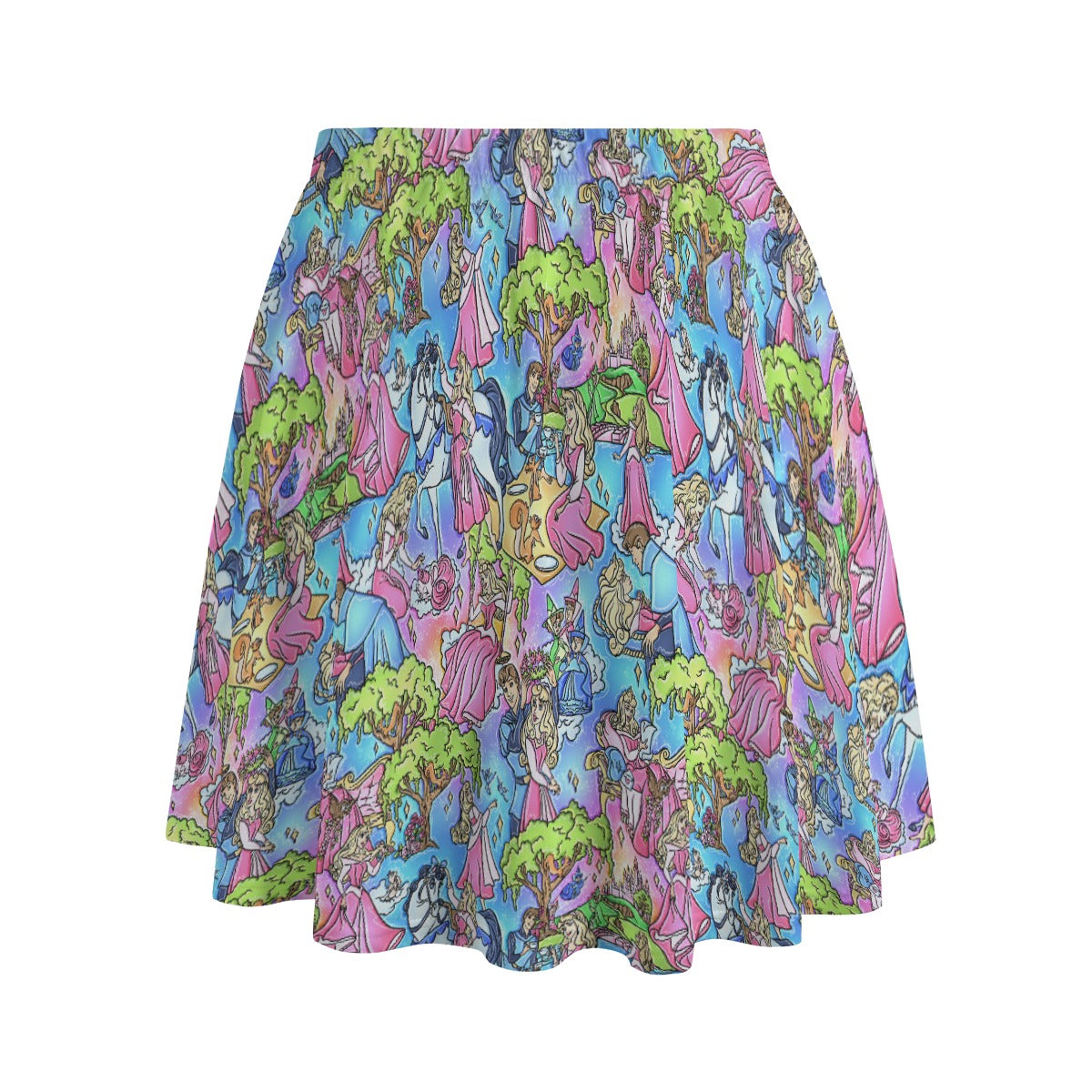 Dreaming Princess Storybook Scenes - Women's Pocket Skater Skirt