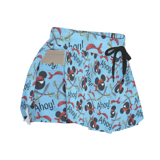 Pirate Mouse Ahoy! - Women's Flowy Pocket Shorts
