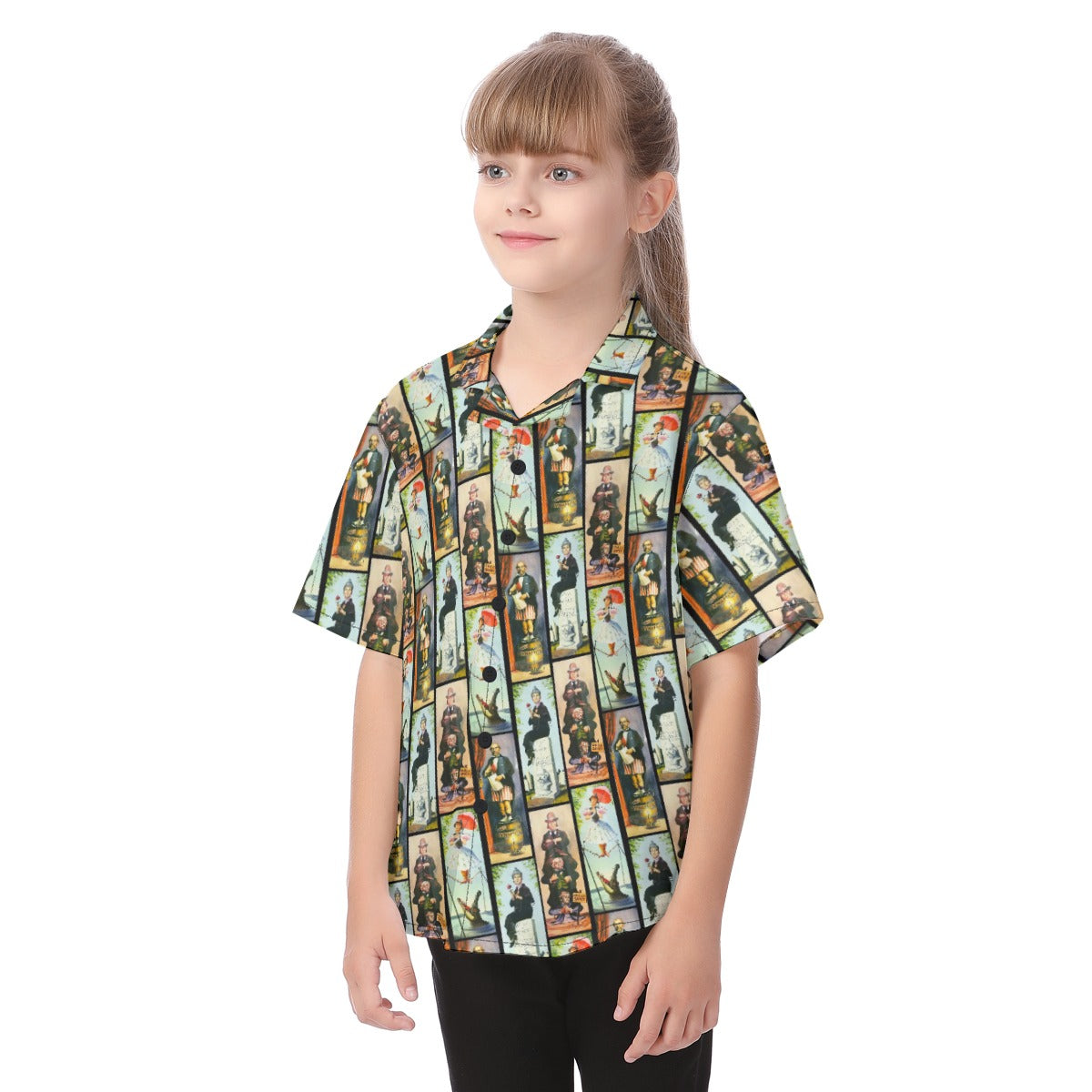 Stretch Room Portraits - Kid's Hawaiian Button Up Shirt