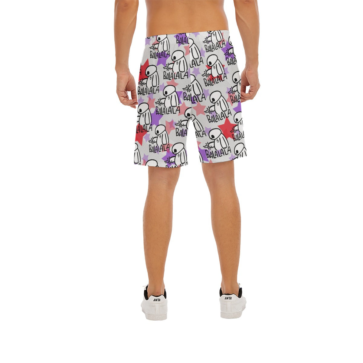 White Robot Balala - Men’s Pocket Beach Shorts