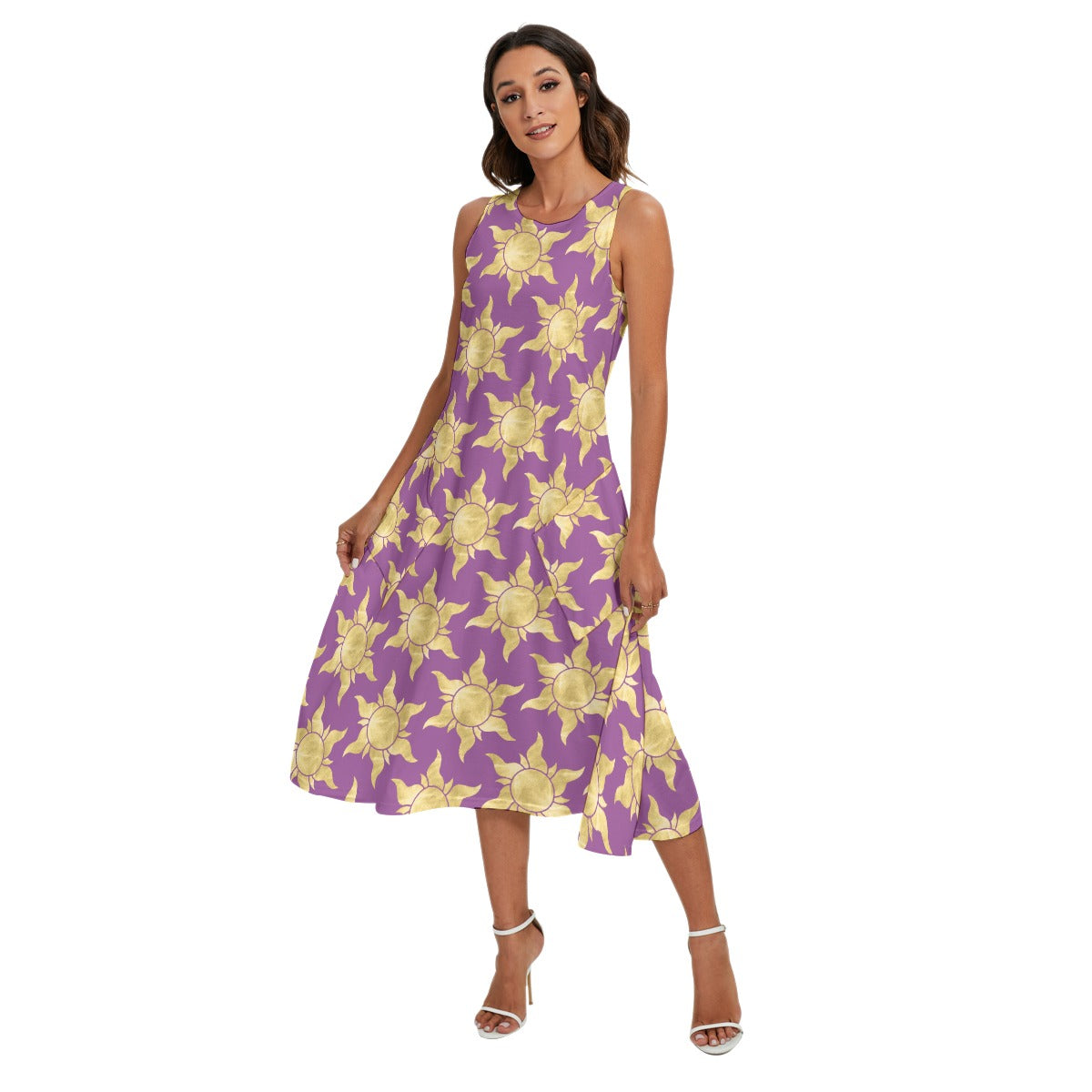Tangled Suns - Women’s Diagonal Pocket Midi Dress