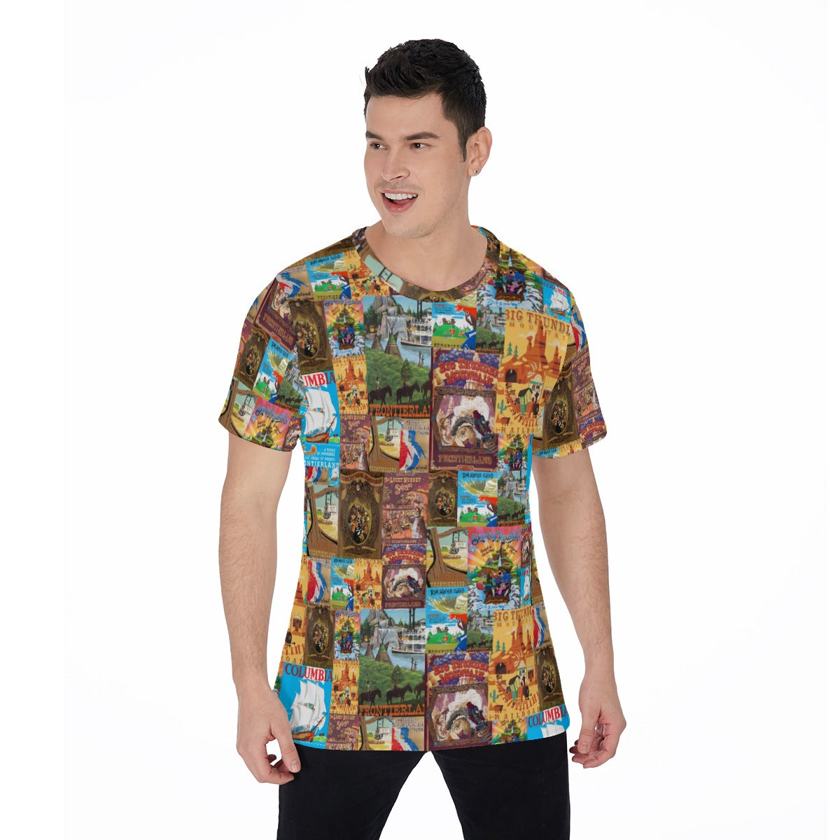 Vintage Frontier Ride Posters - Men's Short Sleeve T-Shirt