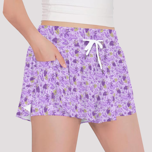 Fruitimals - Blackberry Axolotls - Girls’ Flowy Pocket Shorts