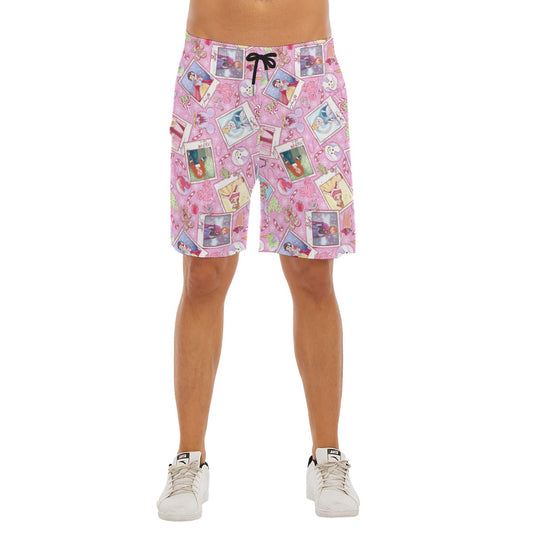 Holiday Winter Princess Christmas Snapshots - Men’s Pocket Beach Shorts
