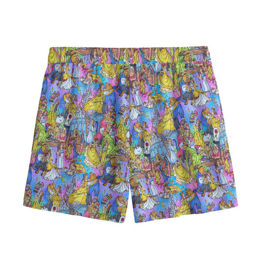 Enchanted Tale Storybook Scenes - Men’s Pocket Sports Shorts