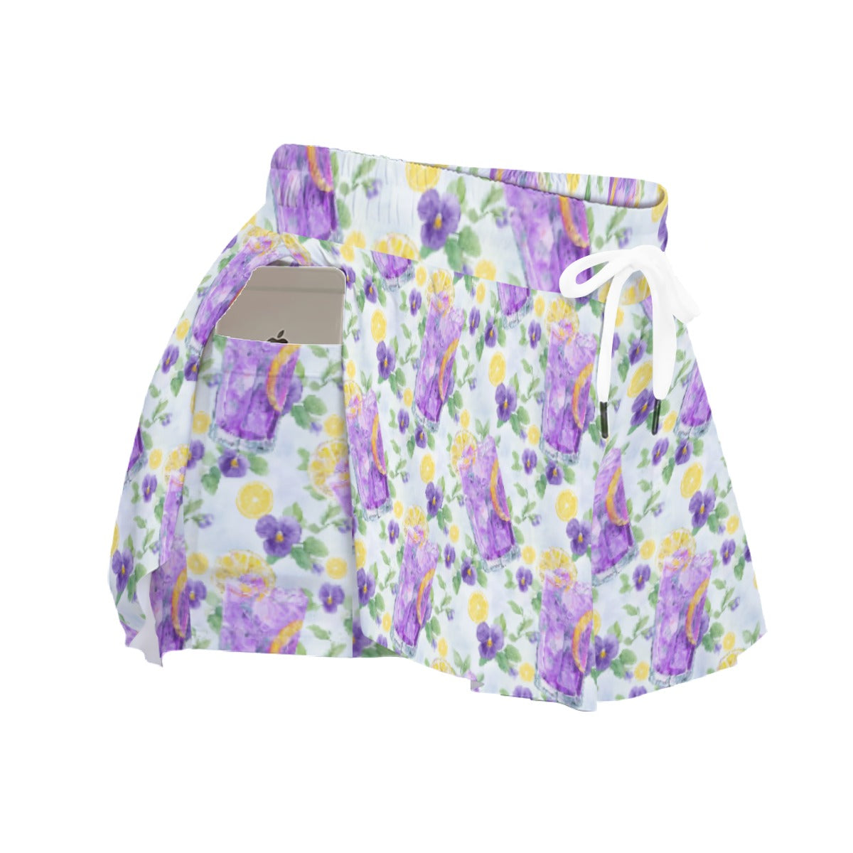 Zest Of The Fest Violet Lemonade - Women's Flowy Pocket Shorts