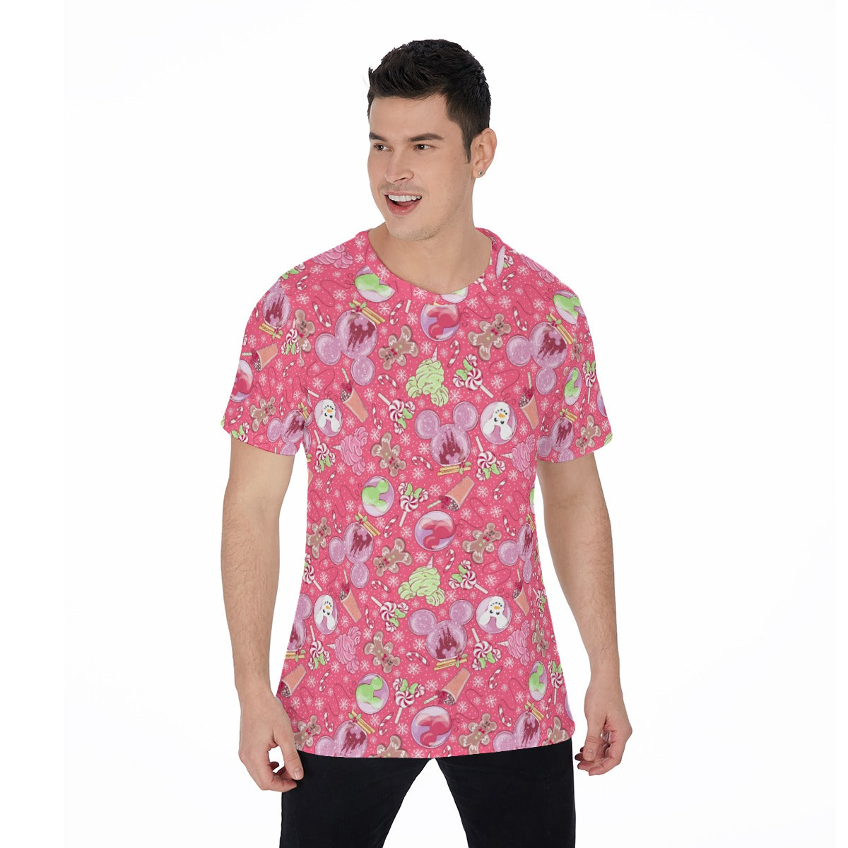 Winter Mouse Snacks & Balloons - Men's Short Sleeve T-Shirt