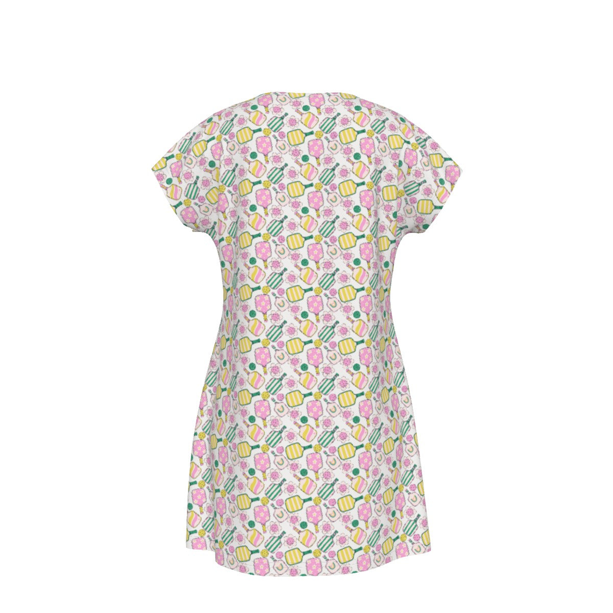 Pretty Pickleball Paddles - Women's T-Shirt Dress