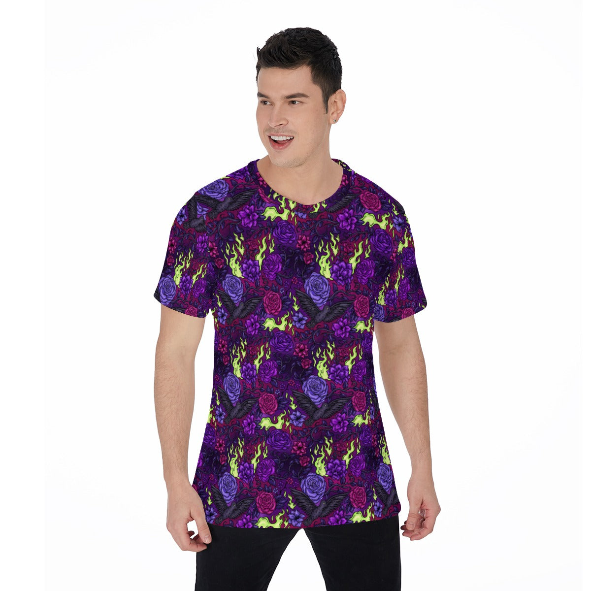 Fairytale Florals - Dark Enchantress - Men's Short Sleeve T-Shirt