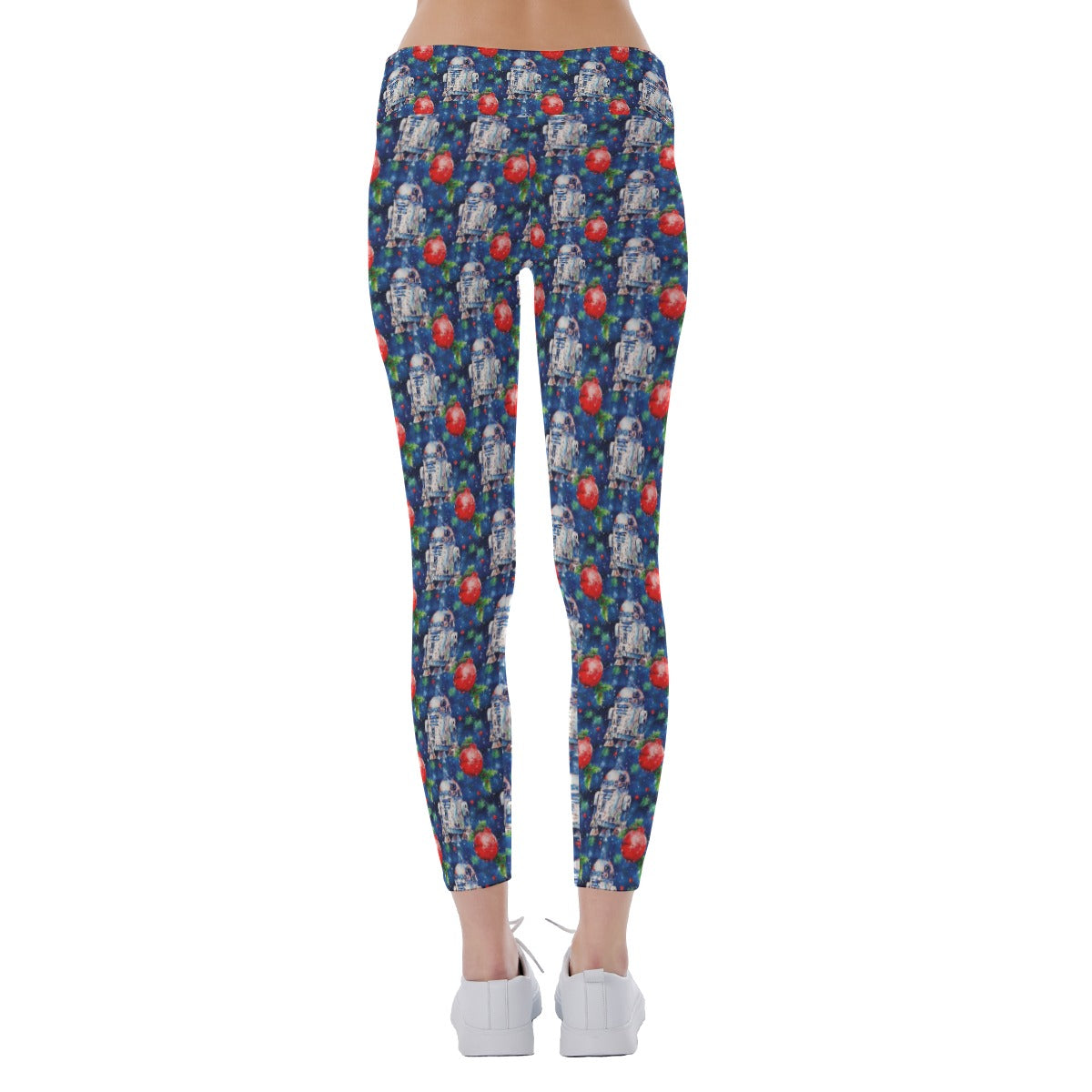 Little Blue Christmas Droid - Women's Yoga Leggings