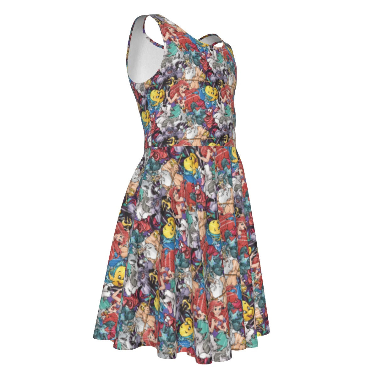 Undersea Crew Sketch - Kid's Sleeveless Skater Dress
