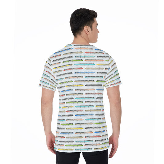 Monorail Rainbow Express - Men's Short Sleeve T-Shirt