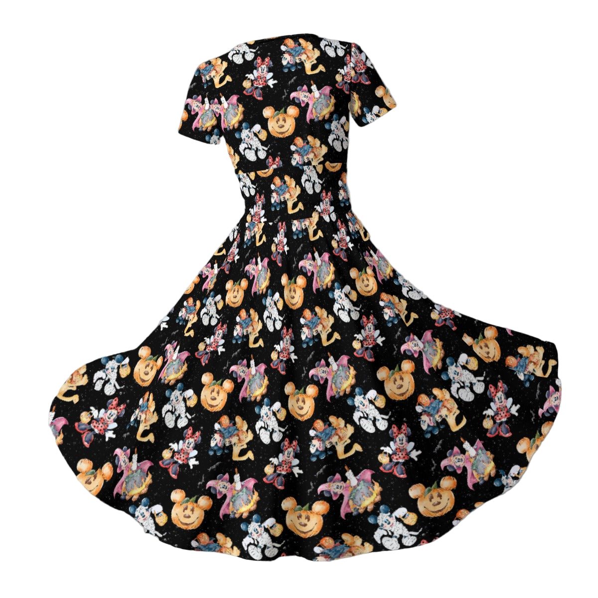 Mouse Friends Halloween Costumes - Women's V-Neck Ruched Midi Dress