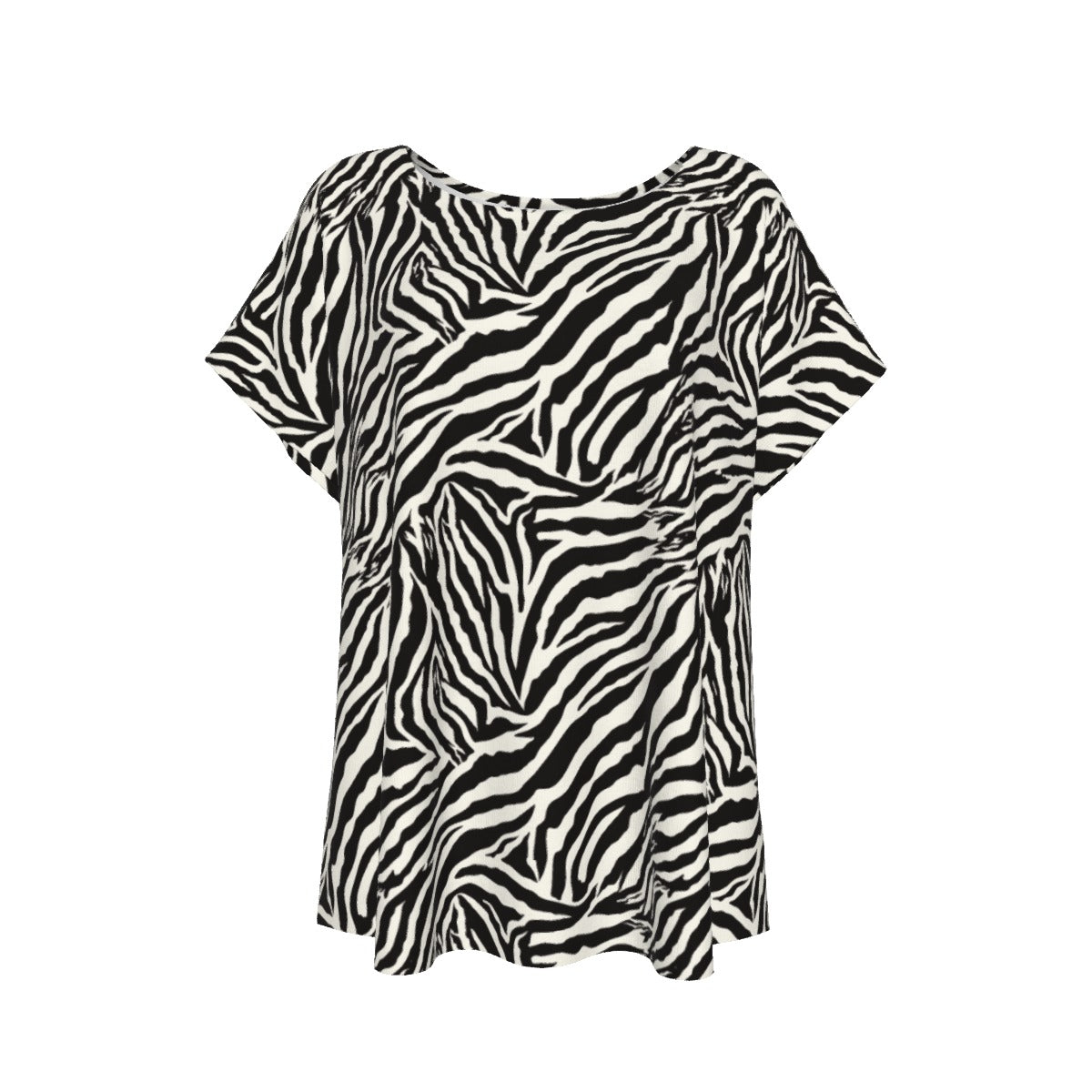 Animal Print - Zebra - Women’s Relaxed Fit Scoop Tee