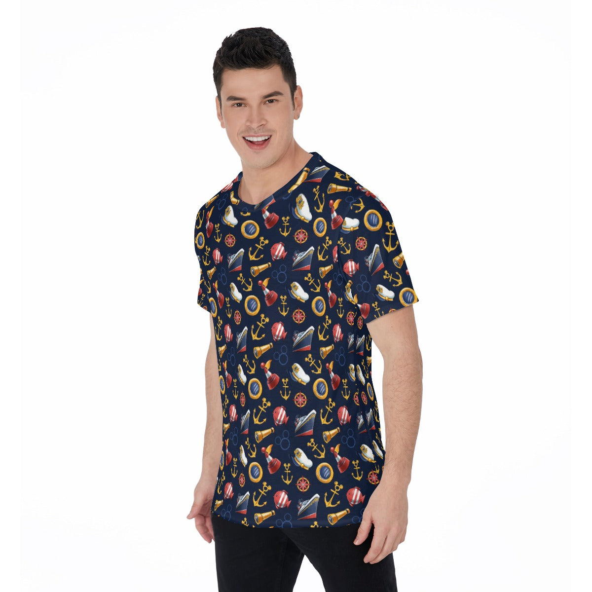 Mouse Ear Nautical Icons - Men's Short Sleeve T-Shirt