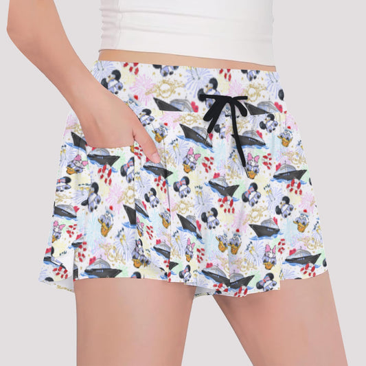 Wish Cruise Celebration - Girls’ Flowy Pocket Shorts