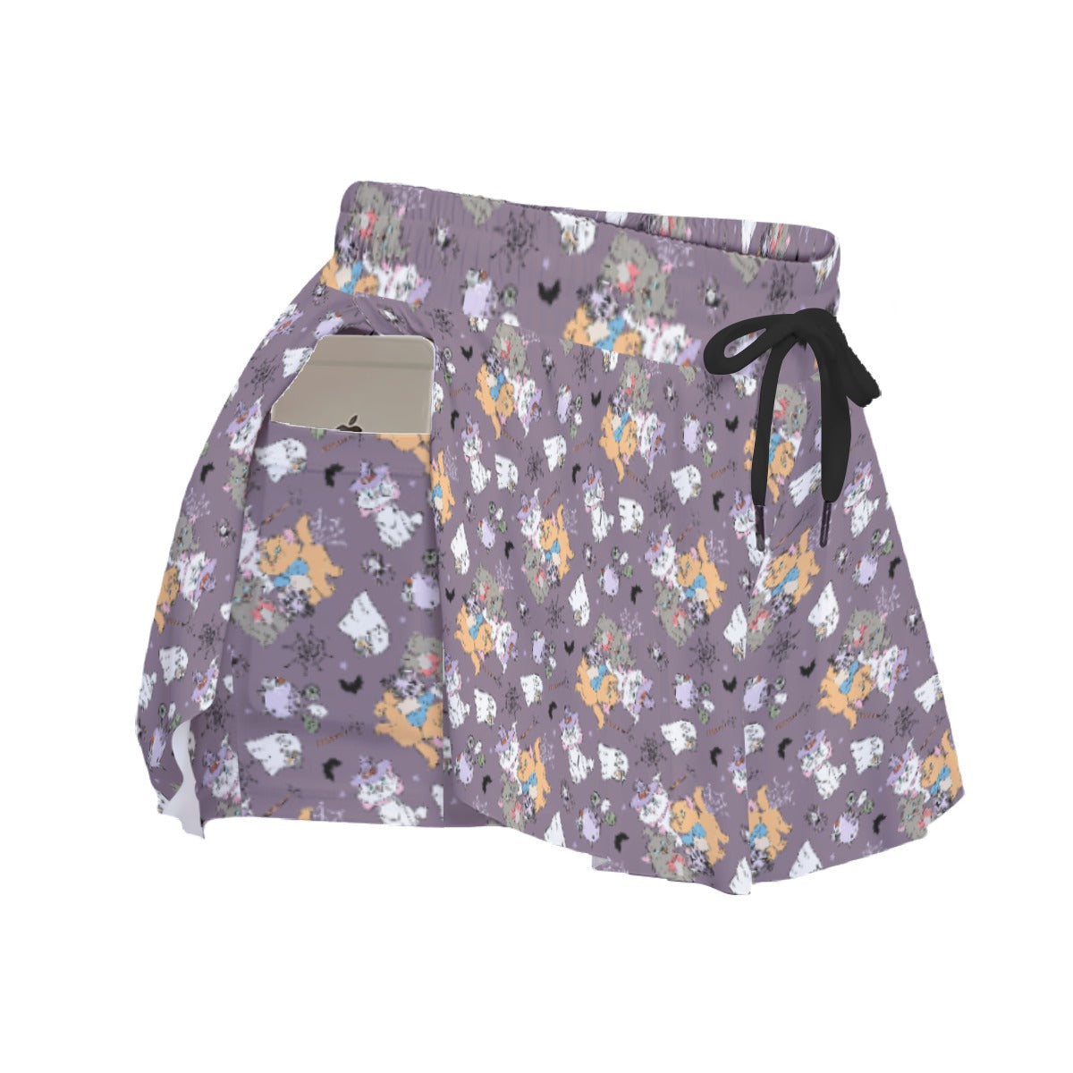 Spooky Fancy Felines - Women's Flowy Pocket Shorts