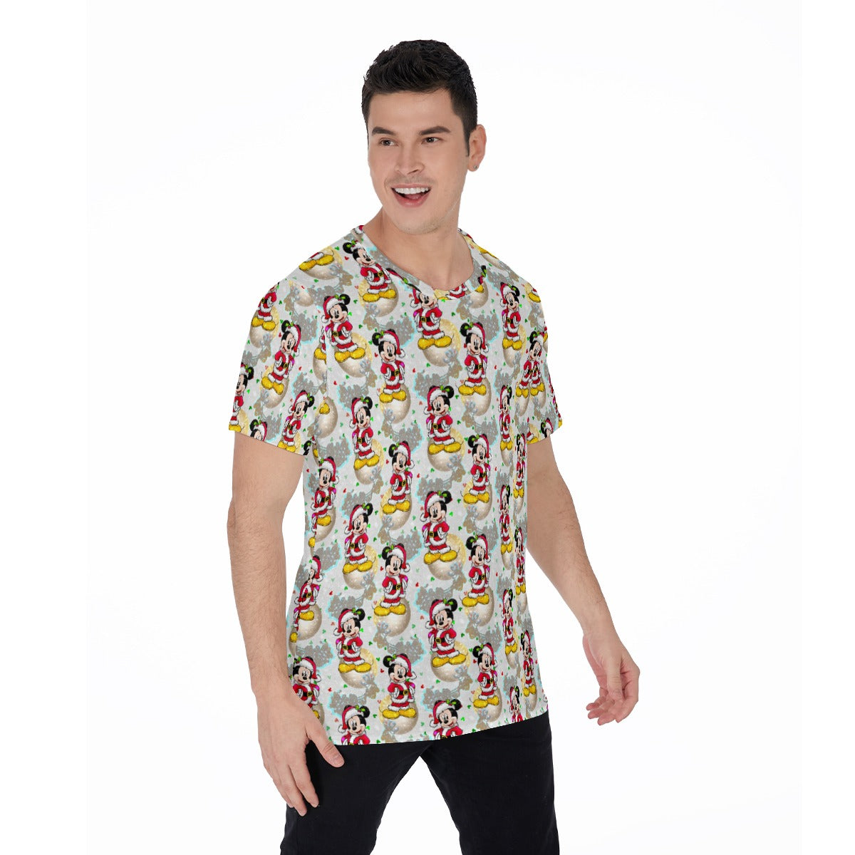 Santa Mouse Celebration - Men's Short Sleeve T-Shirt