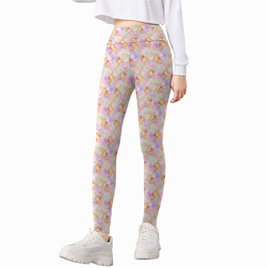 Watercolor Honey Bear - Kid's Leggings
